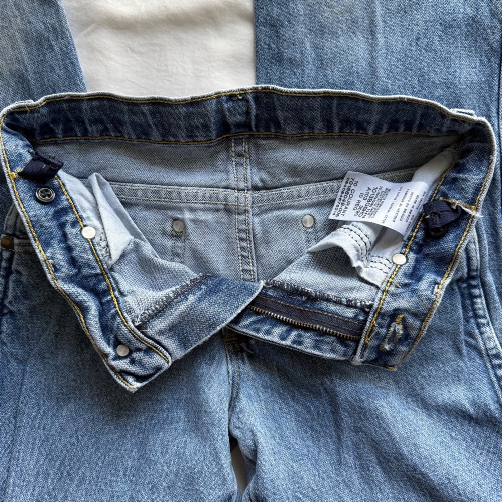 Wrangler Boys Straight Leg Jeans Medium Wash Blue Denim Adjustable Waist Size 10 - Picture 4 of 10